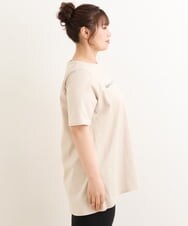 OLKFS25050 eur3(エウルキューブ) 【大きいサイズ】ロゴプリントカットソー ベージュ(82)