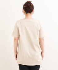 OLKFS25050 eur3(エウルキューブ) 【大きいサイズ】ロゴプリントカットソー ベージュ(82)