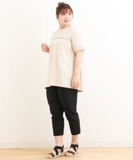 OLKFS25050 eur3(エウルキューブ) 【大きいサイズ】ロゴプリントカットソー ベージュ(82)