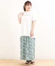 OLKFS25050 eur3(エウルキューブ) 【大きいサイズ】ロゴプリントカットソー ホワイト(90)