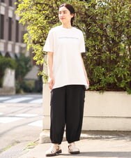 OLKFS25050 eur3(エウルキューブ) 【大きいサイズ】ロゴプリントカットソー ホワイト(90)
