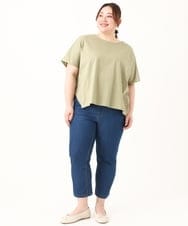 OLKFV30099 eur3(エウルキューブ) 【大きいサイズ/soso×eur3】Tシャツ×プリーツタンクトップセット カーキ(36)