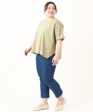 OLKFV30099 eur3(エウルキューブ) 【大きいサイズ/soso×eur3】Tシャツ×プリーツタンクトップセット カーキ(36)