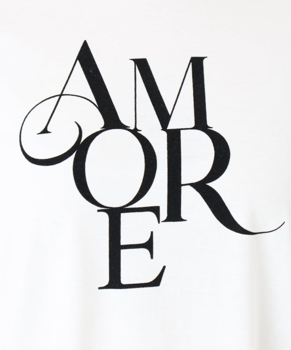 OLKFV33059 eur3(エウルキューブ) 【大きいサイズ】フロッキーロゴプリントTシャツ ホワイト(90)