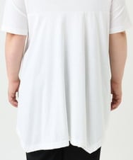 OLKFV33059 eur3(エウルキューブ) 【大きいサイズ】フロッキーロゴプリントTシャツ ホワイト(90)