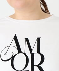OLKFV33059 eur3(エウルキューブ) 【大きいサイズ】フロッキーロゴプリントTシャツ ホワイト(90)