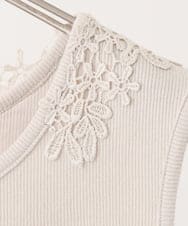 OLKGA07039 eur3(エウルキューブ) 【大きいサイズ】レースタンクトップ ベージュ(82)