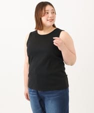 OLKGA07039 eur3(エウルキューブ) 【大きいサイズ】レースタンクトップ ブラック(94)