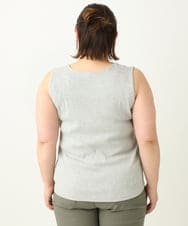 OLKGA08034 eur3(エウルキューブ) 【大きいサイズ】リブタンクトップ ライトグレー(91)