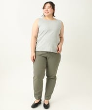 OLKGA08034 eur3(エウルキューブ) 【大きいサイズ】リブタンクトップ ライトグレー(91)