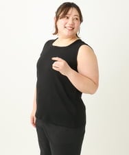 OLKGA08034 eur3(エウルキューブ) 【大きいサイズ】リブタンクトップ ブラック(94)
