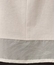 OLKGA20059 eur3(エウルキューブ) 【WEB先行販売】【大きいサイズ/接触冷感】シルケット天竺タックカットソー グレージュ(89)