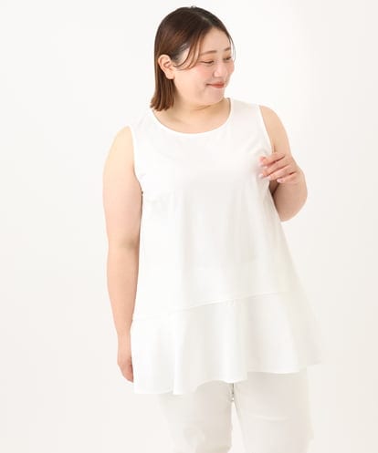 OLKGA22059 eur3 【WEB先行販売】【大きいサイズ】シアーヘムタンクトップ