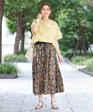 OLKGA24079 eur3(エウルキューブ) 【WEB先行販売】【大きいサイズ/接触冷感】レーシースリーブカットソー ライトイエロー(20)
