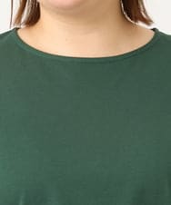 OLKGA24079 eur3(エウルキューブ) 【WEB先行販売】【大きいサイズ/接触冷感】レーシースリーブカットソー グリーン(35)