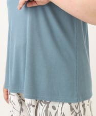 OLKGA28044 eur3(エウルキューブ) 【大きいサイズ/接触冷感】ラウンドネックテレコタンクトップ ブルー(55)