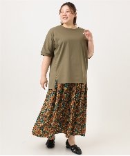 OLKGA29069 eur3(エウルキューブ) 【大きいサイズ】ゆるシルエットプルオーバー カーキ(36)