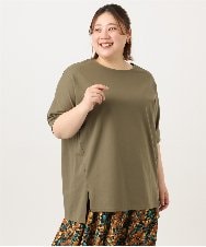 OLKGA29069 eur3(エウルキューブ) 【大きいサイズ】ゆるシルエットプルオーバー カーキ(36)