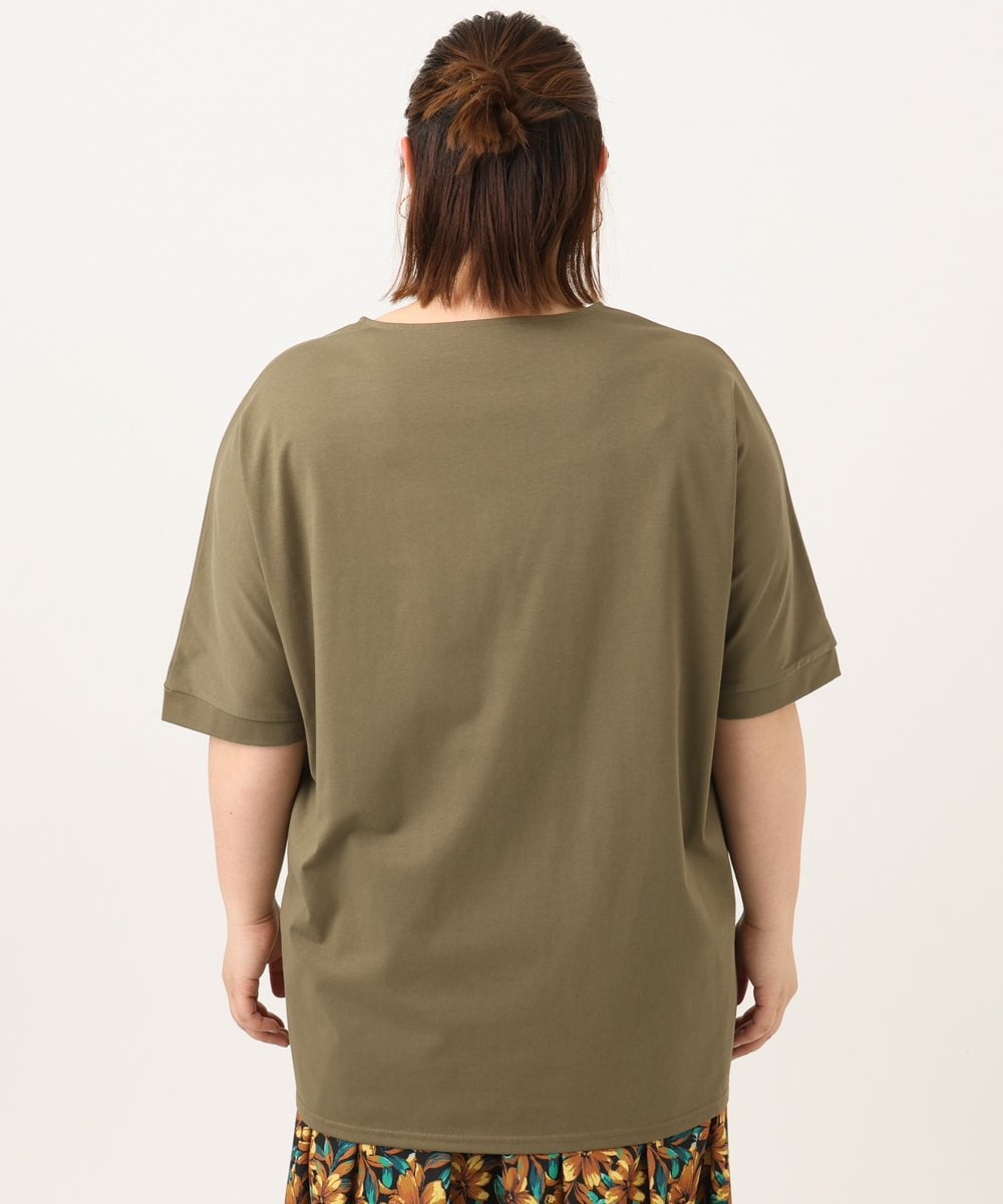 OLKGA29069 eur3(エウルキューブ) 【大きいサイズ】ゆるシルエットプルオーバー カーキ(36)