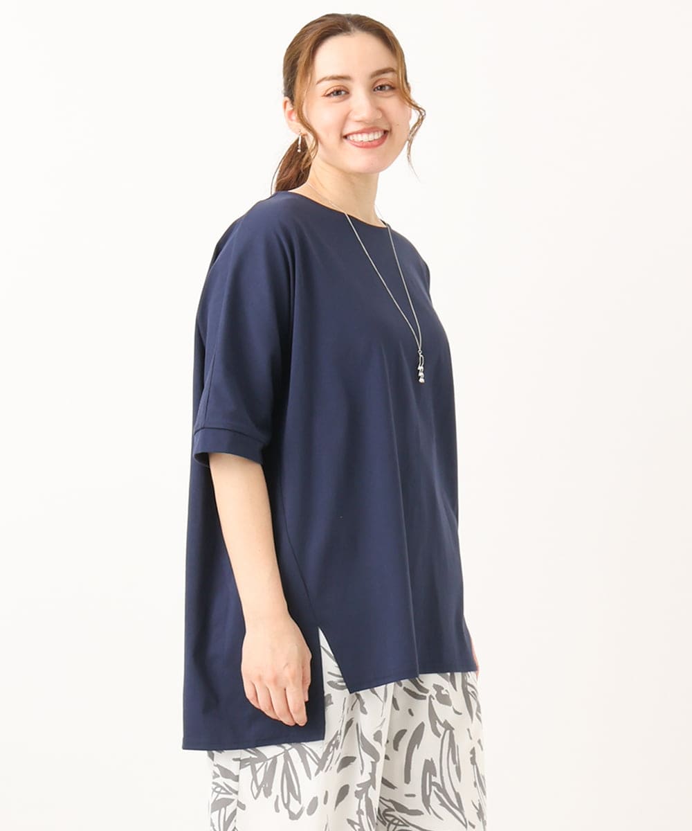 OLKGA29069 eur3(エウルキューブ) 【大きいサイズ】ゆるシルエットプルオーバー ネイビー(57)