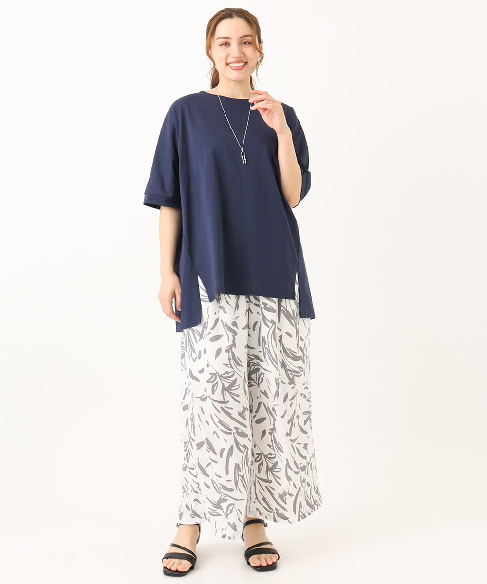 OLKGA29069 eur3(エウルキューブ) 【大きいサイズ】ゆるシルエットプルオーバー ネイビー(57)
