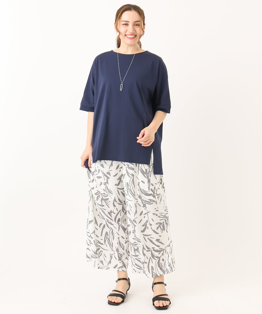 OLKGA29069 eur3(エウルキューブ) 【大きいサイズ】ゆるシルエットプルオーバー ネイビー(57)