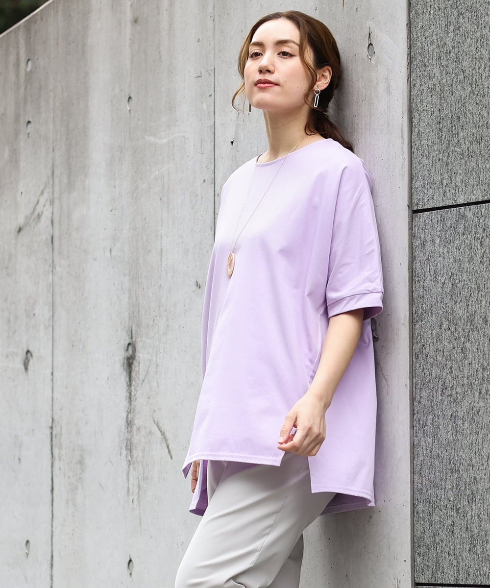 OLKGA29069 eur3(エウルキューブ) 【大きいサイズ】ゆるシルエットプルオーバー ラベンダー(60)