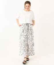 OLKGA43069 eur3(エウルキューブ) 【大きいサイズ】ぽこぽこギンガムカットソー ホワイト(90)