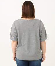 OLKGA43069 eur3(エウルキューブ) 【大きいサイズ】ぽこぽこギンガムカットソー ブラック(94)