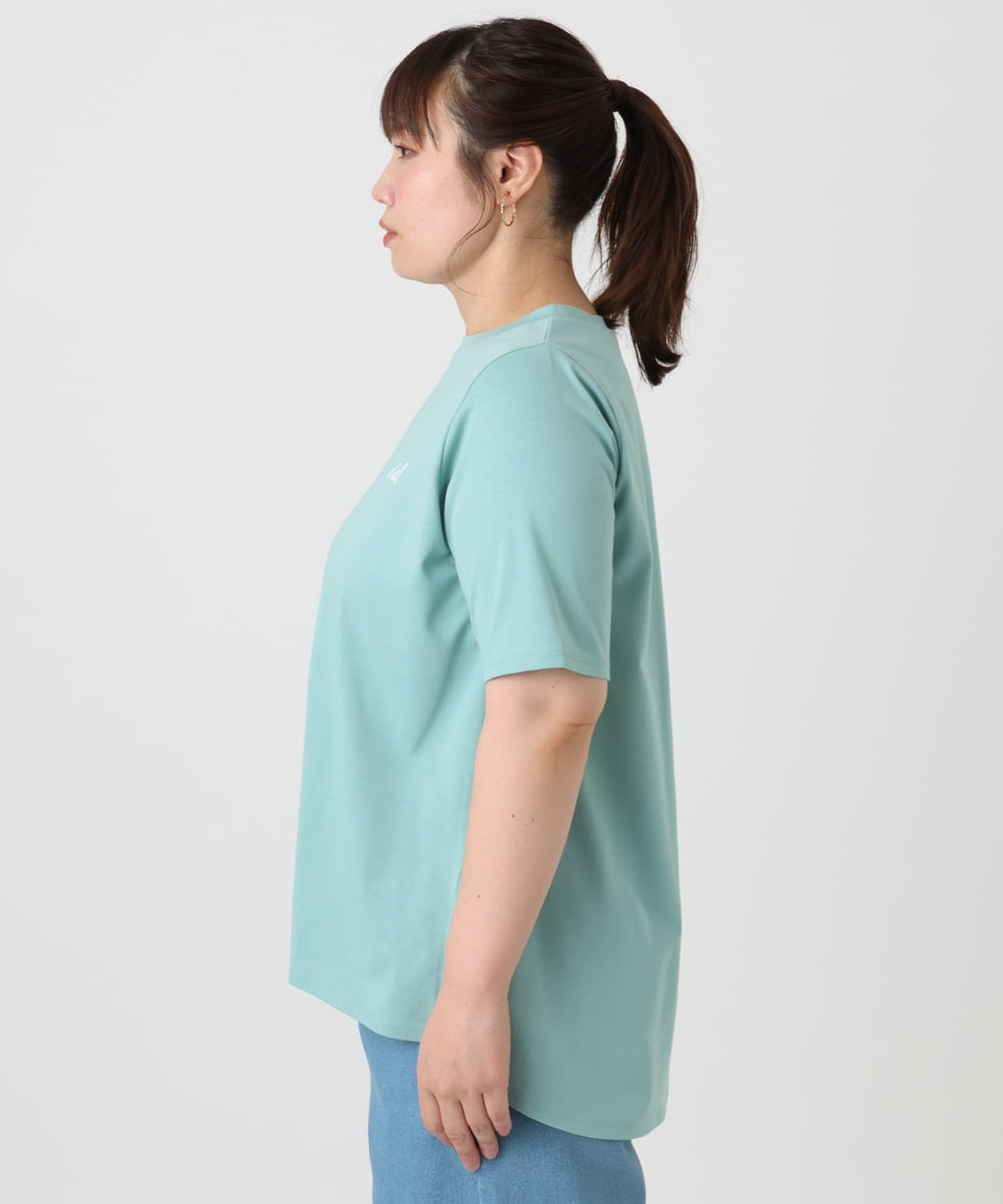 OLKGA44064 eur3(エウルキューブ) 【大きいサイズ/機能素材アイテム】汗染み防止Tシャツ ライトグリーン(30)