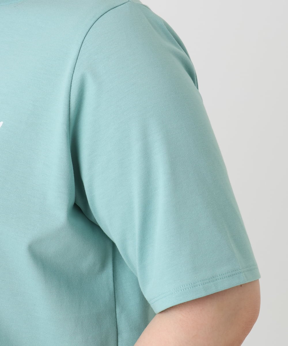 OLKGA44064 eur3(エウルキューブ) 【大きいサイズ/機能素材アイテム】汗染み防止Tシャツ ライトグリーン(30)