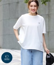 OLKGA44064 eur3(エウルキューブ) 【大きいサイズ/機能素材アイテム】汗染み防止Tシャツ ホワイト(90)