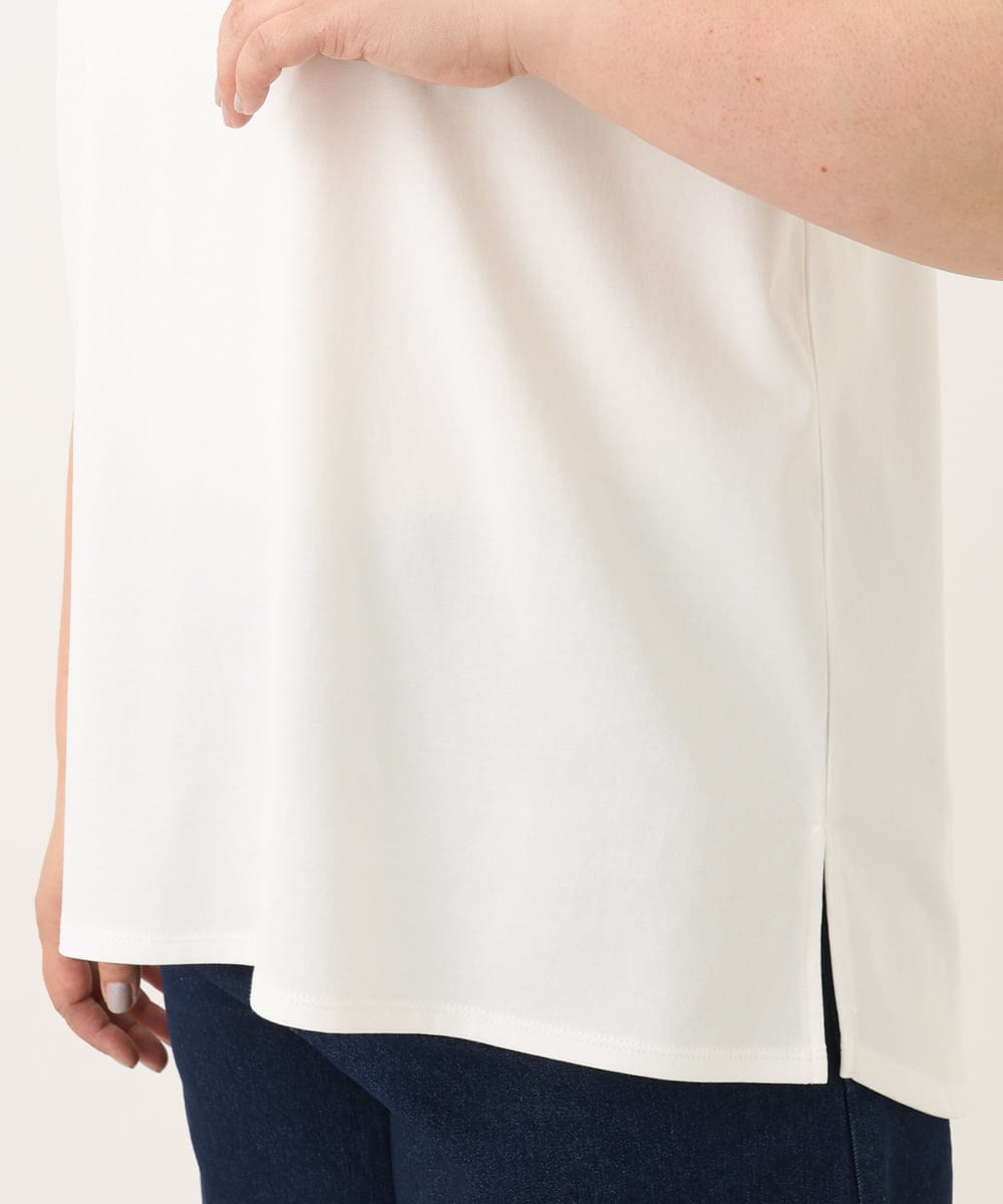 OLKGA44064 eur3(エウルキューブ) 【大きいサイズ/機能素材アイテム】汗染み防止Tシャツ ホワイト(90)