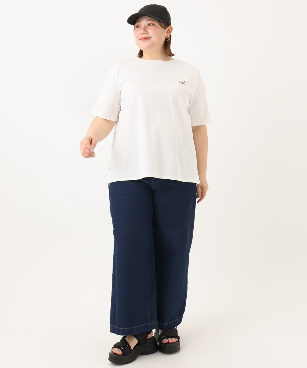 OLKGA44064 eur3(エウルキューブ) 【大きいサイズ/機能素材アイテム】汗染み防止Tシャツ ホワイト(90)