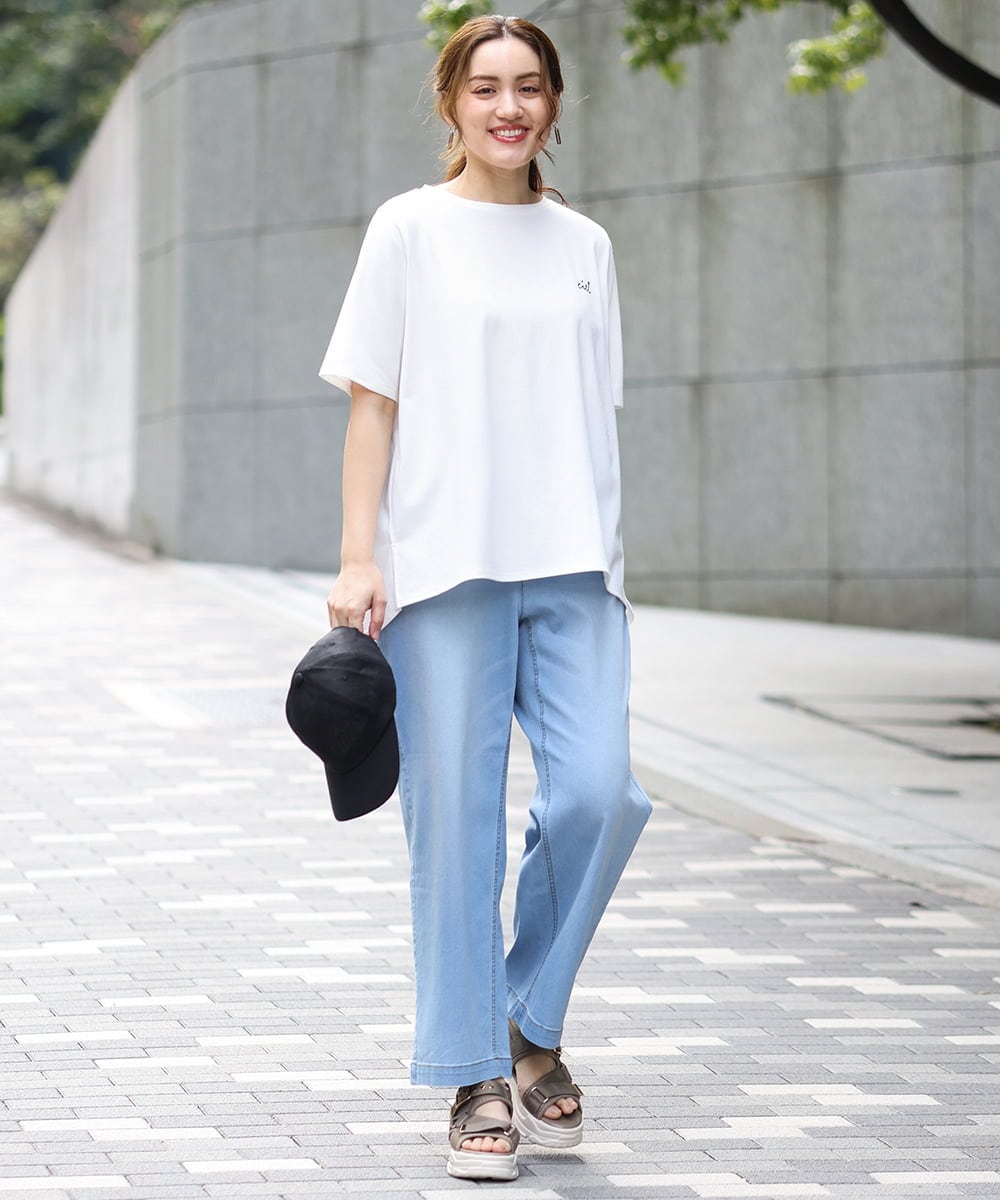 OLKGA44064 eur3(エウルキューブ) 【大きいサイズ/機能素材アイテム】汗染み防止Tシャツ ホワイト(90)