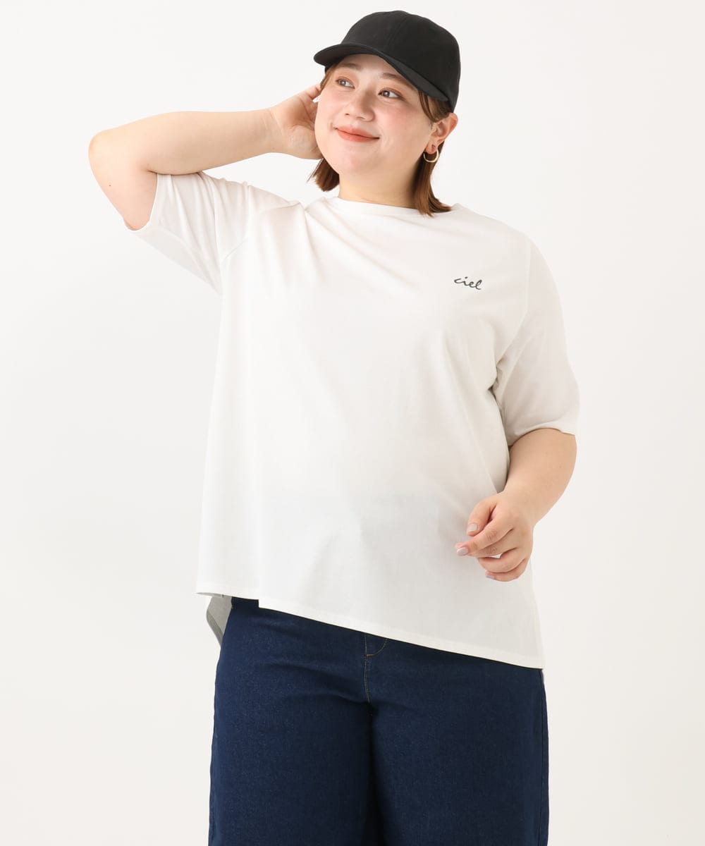 OLKGA44064 eur3(エウルキューブ) 【大きいサイズ/機能素材アイテム】汗染み防止Tシャツ ホワイト(90)