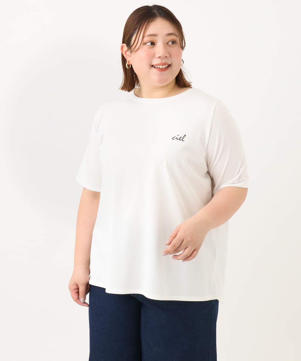 OLKGA44064 eur3(エウルキューブ) 【大きいサイズ/機能素材アイテム】汗染み防止Tシャツ ホワイト(90)