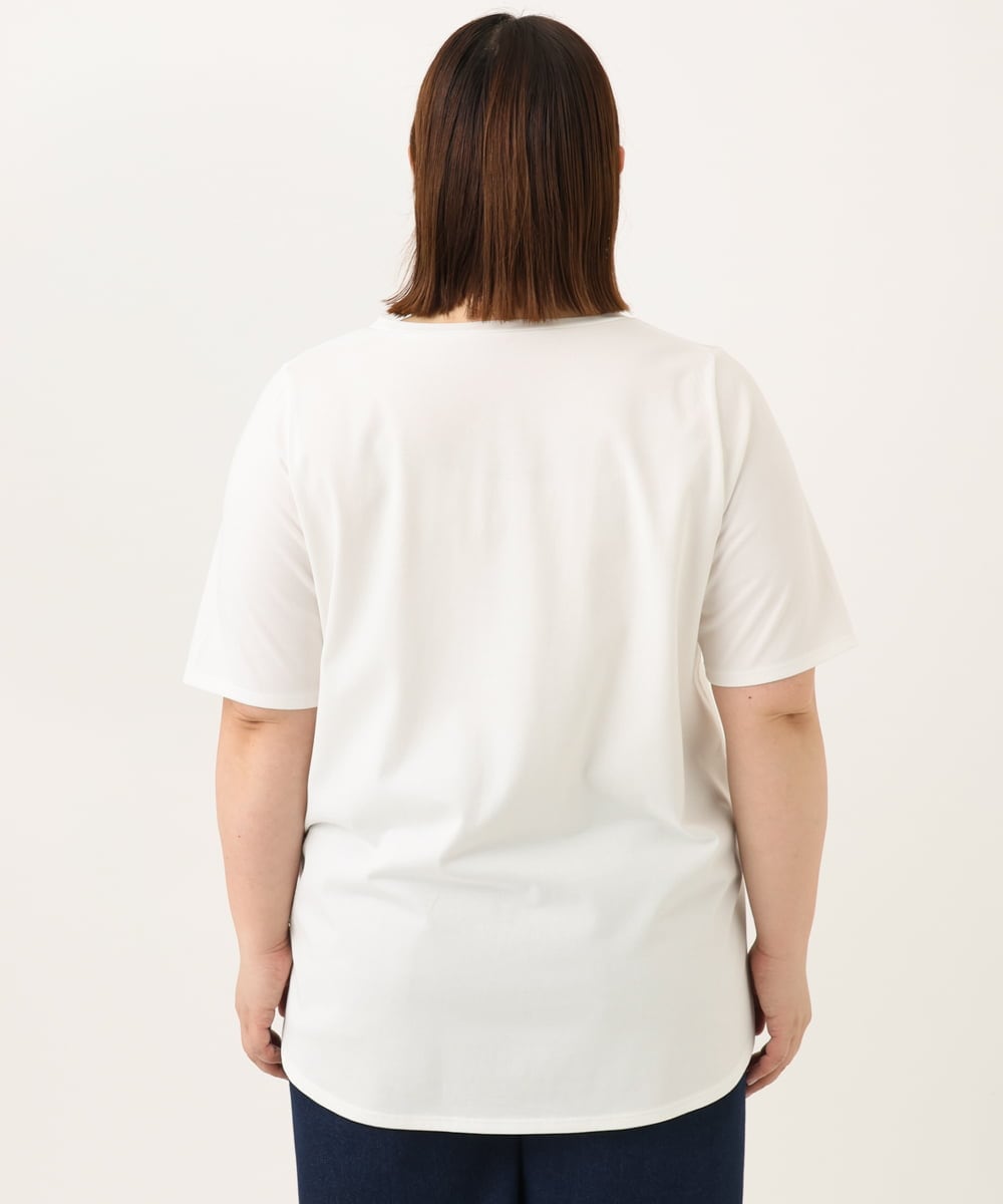 OLKGA44064 eur3(エウルキューブ) 【大きいサイズ/機能素材アイテム】汗染み防止Tシャツ ホワイト(90)