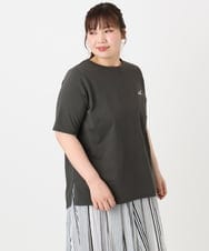 OLKGA44064 eur3(エウルキューブ) 【大きいサイズ/機能素材アイテム】汗染み防止Tシャツ ダークグレー(93)