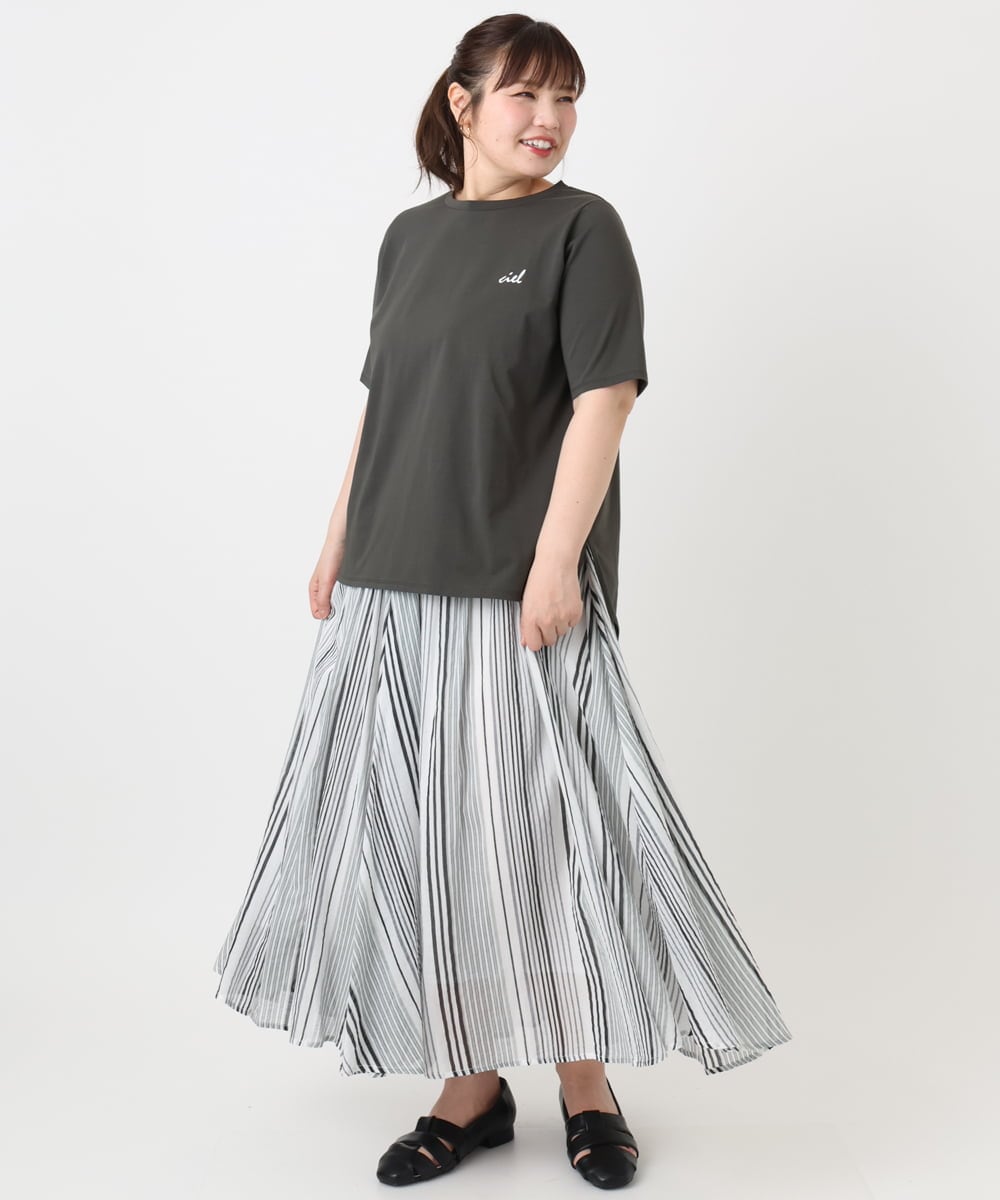 OLKGA44064 eur3(エウルキューブ) 【大きいサイズ/機能素材アイテム】汗染み防止Tシャツ ダークグレー(93)
