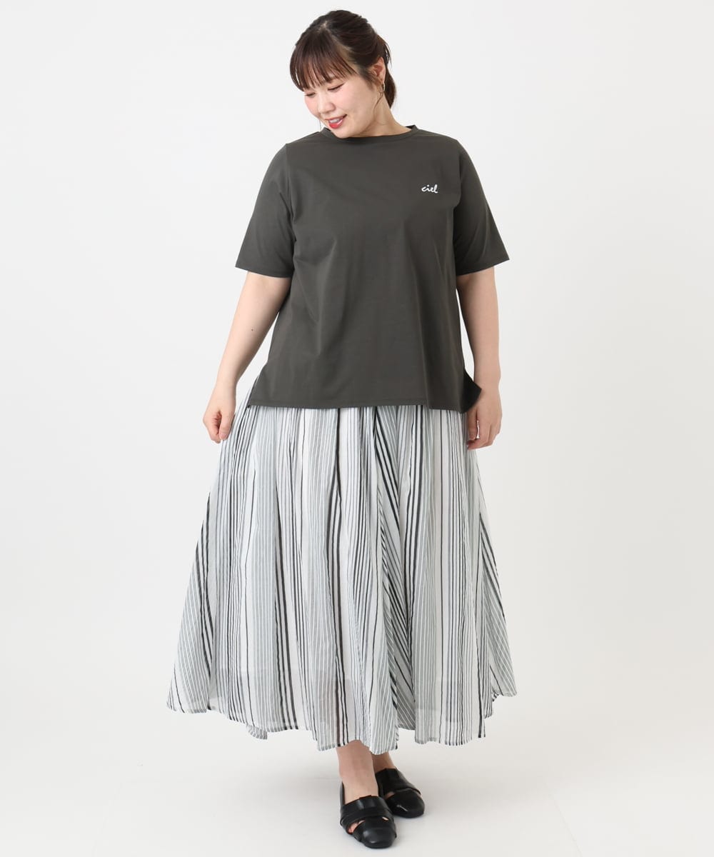 OLKGA44064 eur3(エウルキューブ) 【大きいサイズ/機能素材アイテム】汗染み防止Tシャツ ダークグレー(93)