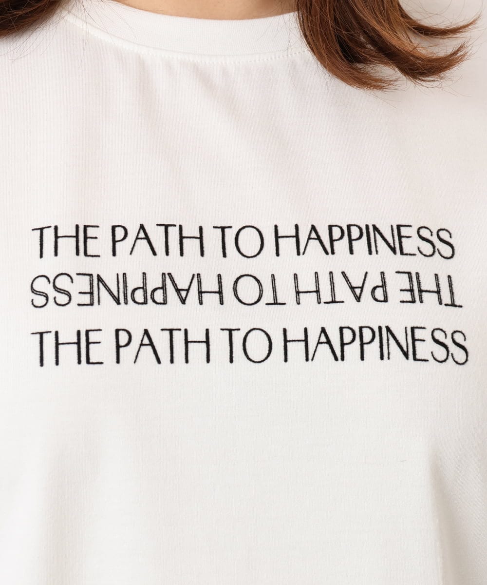 OLKGD26059 eur3(エウルキューブ) 【WEB先行販売】【大きいサイズ/機能素材】フロッキーロゴTシャツ アイボリー