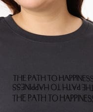 OLKGD26059 eur3(エウルキューブ) 【WEB先行販売】【大きいサイズ/機能素材】フロッキーロゴTシャツ ダークグレー