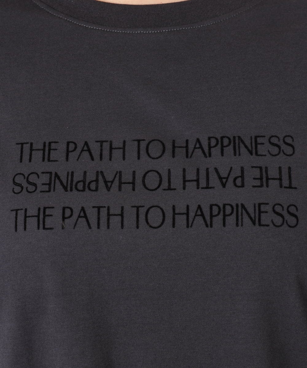 OLKGD26059 eur3(エウルキューブ) 【WEB先行販売】【大きいサイズ/機能素材】フロッキーロゴTシャツ ダークグレー