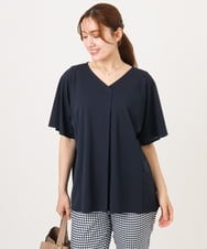 OLKGD27079 eur3(エウルキューブ) 【大きいサイズ/接触冷感/セットアップ対応】Vネックジャージートップス ネイビー