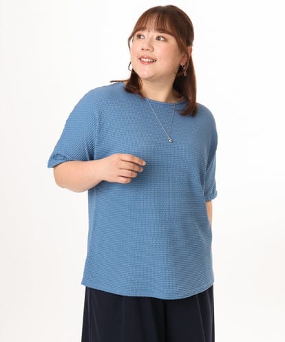 OLKGD35064  【大きいサイズ】シャーリングジャージープルオーバー