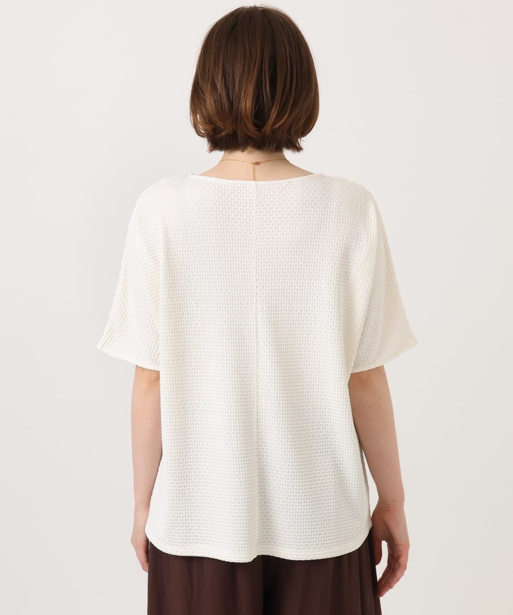 OLKGD35064 eur3(エウルキューブ) 【大きいサイズ】シャーリングジャージープルオーバー アイボリー