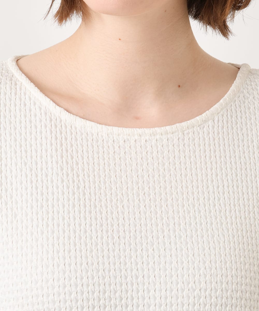 OLKGD35064 eur3(エウルキューブ) 【大きいサイズ】シャーリングジャージープルオーバー アイボリー