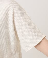 OLKGD35064 eur3(エウルキューブ) 【大きいサイズ】シャーリングジャージープルオーバー アイボリー