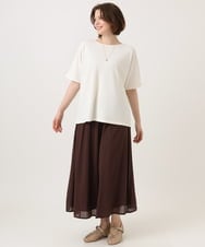 OLKGD35064 eur3(エウルキューブ) 【大きいサイズ】シャーリングジャージープルオーバー アイボリー